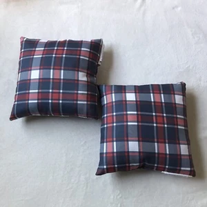 2 Pcs New View Plaid Multi Square Decorative Throw Pillows Sz 12 in x 12 in NEW - Picture 1 of 11