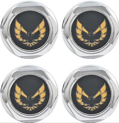 Juego de tapacubos centrales de rueda Pontiac Firebird OER 748666 1977-1981 emblema dorado pájaro Foto 1 de 4