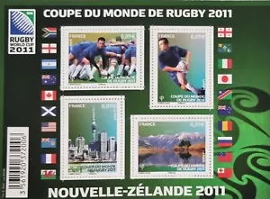 2011 BRIEFMARKE FRANKREICH NEU BLOCK BLATT F 4576 SPORT RUGBY-WELTMEISTERSCHAFT 2011 - Bild 1 von 1