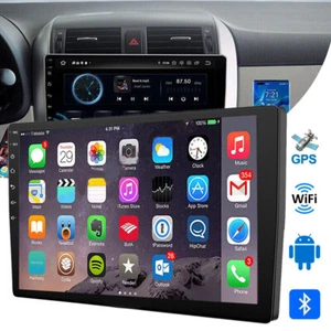 Android 15 10.1'' Double 2 Din Touch Screen Car Stereo Radio GPS WIFI BT Carplay - Picture 1 of 5