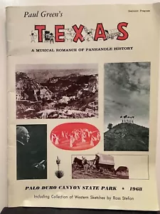 ROSS STEFAN 1968 26 ILLUSTRATIONS "TEXAS" PROGRAM RARE! - Picture 1 of 4