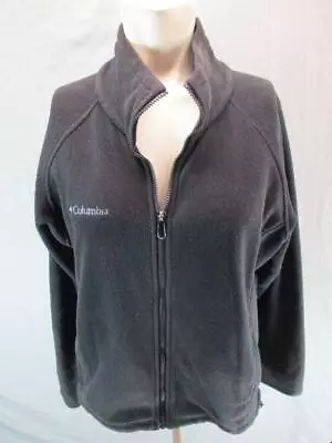 Columbia Size M Womens Black Athletic Full Zip Windproof Fleece Jacket R6144 • 25.64€