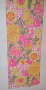 Vintage Vera Hot Pink Floral Butterfly Scarf Made USA Retro Rectangular Mod/GoGo - Picture 1 of 11