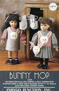 BUNNY HOP Jumper, Skirt, Vest, Blouse & Purse 17"-19" Dolls Indygo Junction UC - Picture 1 of 3