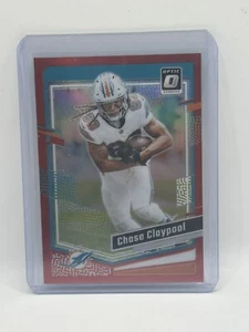 2023 Panini Donruss Optic Chase Claypool Red Prizm /99 DOLPHINS SP - Picture 1 of 2