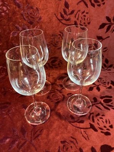 4 SPIEGELAU SIGNED CLEAR CRYSTAL WHITE WINE GLASSES 8 1/4" - Picture 1 of 11