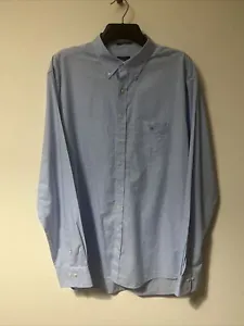 Gant Broadcloth Shirt Mens 2XL Blue Long Sleeve Regular Fit 45/46 18" - Picture 1 of 13