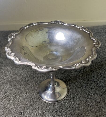 Vintage Gorham EP YH323 Silver Plate Footed Candy Nut Dish, 5 1/2" X 7" Dinner