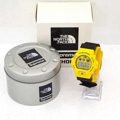 Supreme THE NORTH FACE G-SHOCK Digital Watch Yellow DW-6900NS-9JR Used Japan - Image 1 of 4