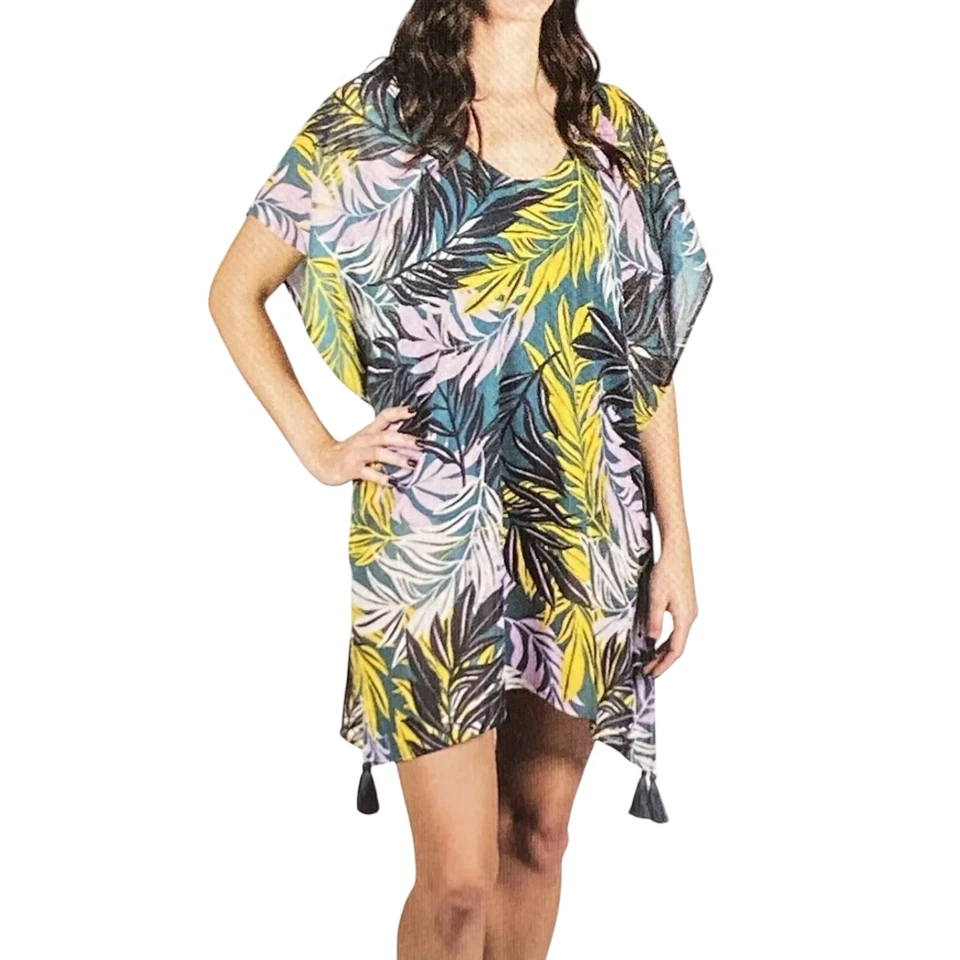 Palisades Beach Club Women's Chiffon Swimsuit Covered Size Medium/Large - Bamboo