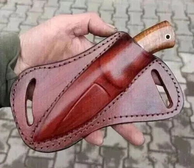 Cuchillo de caza hecho a mano cuchillo de bolsillo 1095 acero al carbono funda de palo de rosa Foto 1 de 4