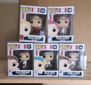 Funko Pop! Paquete de 5 Leyendas Deportivas USWNT Fútbol Alex Morgan Carli Lloyd Ertz - Imagen 1 de 12