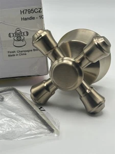 Delta H795 CZ / H795CZ Champagne Bronze Single Cross Metal Handle Kit - Picture 1 of 9