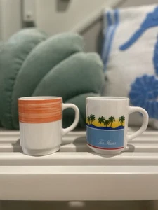 2er Set Arcoroc Brush Orange & Tia Maria Arocpal France Kaffee Tee Tassen Vintage - Bild 1 von 15