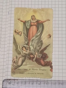 Santino Holy Card Fustellato Assunzione di Maria Vergine Orazione GN 185  PG498 - Picture 1 of 2