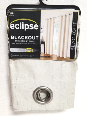 1 Panel - 42 x 84 Eclipse Blackout Windsor Curtain Panel Cream - Image 1 of 4