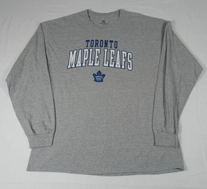 Toronto Maple Leafs Logo Long Sleeve Mens T Shirt Size XL Gray NHL Fanatics - Picture 1 of 10
