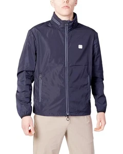 Armani Exchange AX Logo Jacket Lightweight Windbreaker Men Blue Blazers - Picture 1 of 3