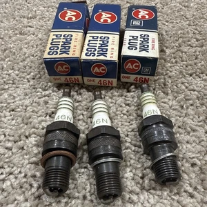 3 Vintage NOS AC 46N Fire Ring Spark Plugs - Picture 1 of 7