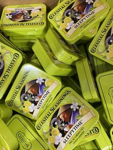 4 neue himmlische Gewürze SLEEPY TIME Zitrone Jasmin entkoffeiniert grün Tee Metalldose - Bild 1 von 1