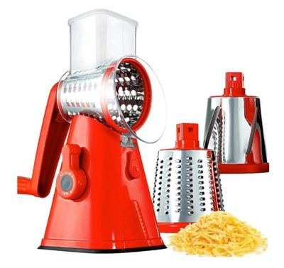 Rallador de queso giratorio para encimera de cocina Nutrislicer 3 en 1 con mango de succión Foto 1 de 4