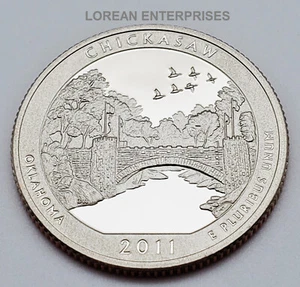 2011 S America the Beautiful ATB Quarter-OK/Chickasaw- CLAD ✼PROOF✼ BU - Picture 1 of 2
