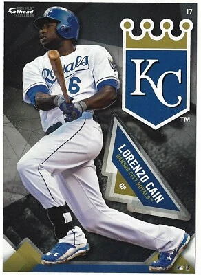 Calcomanía de pared extraíble Lorenzo Cain Fathead Tradeables Kansas City Royals 2016 #17 Foto 1 de 3