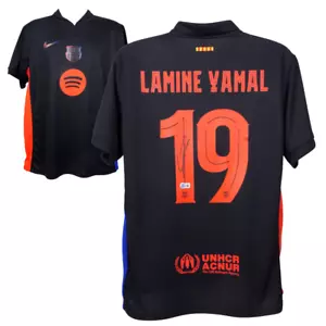 Lamine Yamal Signed FC Barcelona Away Soccer Jersey #19 with Beckett COA - Picture 1 of 4