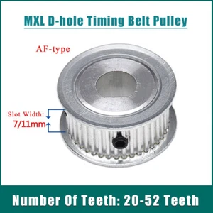 Polea de correa de distribución MXL 20-52T tipo AF orificio D ranura de rueda síncrona ancho 7/11 mm - Imagen 1 de 8