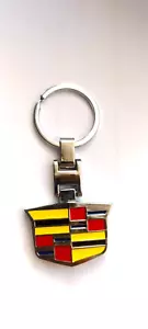 Vintage Cadillac Auto Schlüsselanhänger Halter 3D Logo massiv Metall für Cadillac Fans - Bild 1 von 3