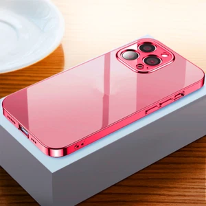 Luxury Plating Soft Silicone Case For iPhone 15 Pro Max 14 13 12 11 XS 8 7 Cover - Picture 1 of 22