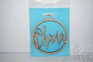 Laser Cut OHANA Design Wooden Ornament Keepsake Gift Tag Made in Hawaii - Picture 1 of 2