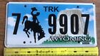 License Plate, Wyoming, Truck, Devil's Tower, 7 9907