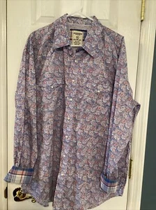 Panhandle XL  Men's Rough Stock Paisley Long Sleeve Snap Western Shirt - Picture 1 of 16