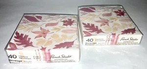 Lot of 2 Punch Studio 40, 10" x 10" 3 ply Beverage Paper Napkins w/Fall Leaves - Picture 1 of 3