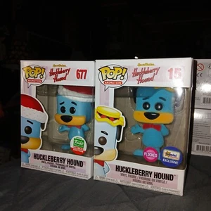 Funko Pop Huckleberry Hound 15 Gemini Exclusive Flocked & 677 Funko Shop Holiday - Picture 1 of 24