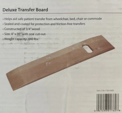 DMI Deluxe Transfer Board made of Heavy-Duty Wood for Patient, Senior and Handi - Image 1 of 3