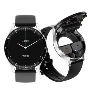 Smart Watch 2 In 1 Men Bluetooth Smartwatch with Music Earbuds For Android IOS - Picture 1 of 14