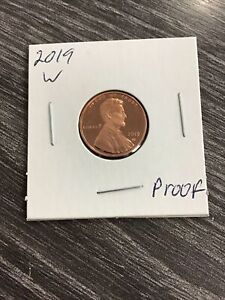 2019 W Proof Lincoln Shield Cent First West Point Mint In 2x2
