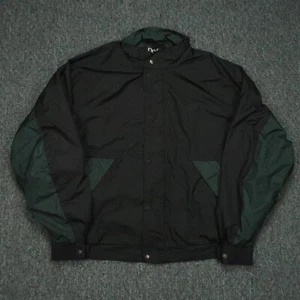 Footjoy Jacket Mens Large Green Black DryJoys FJ Full Zip Pockets Rain Pockets - Picture 1 of 12