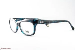 Dolce & Gabbana Women's Eyeglasses D&G1232 2251 Blue Marble Rectangle Frame 55mm - Picture 1 of 1