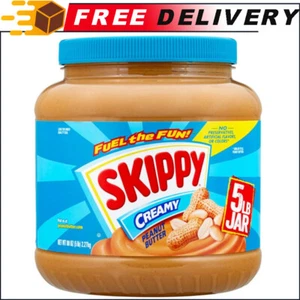 SKIPPY Creamy Peanut Butter, No Preservatives, Flavors & Colors, 5 Pound Jar - Picture 1 of 5