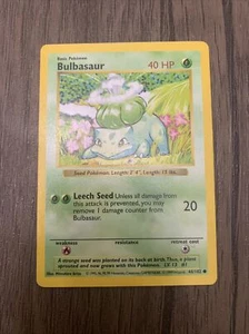 Tarjeta Pokémon - Bulbasaur Shadowless - 44/102 - LP - ¡Juego básico! - Imagen 1 de 6