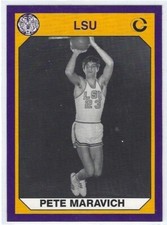 Pete Maravich LSU Tigers 1990 Collegiate Collection card #74 - HOFER