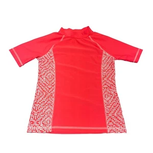 Circo Coral Pink Short Sleeve Swim Sun Shirt Rash Guard Size Medium 7/8 EUC - Picture 1 of 5