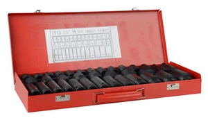 Heavy Duty 35 PcsCar Truck Deep Impact Socket Set 1/2" Drive 8- 32mm Metric UK - Picture 1 of 6