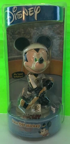 Disney Face Off Mickey Mouse Bobblehead Boston Bruins NHL Collectible Cover