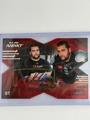 2012 SAGE Next Red Die Cut 10/10 Matt Kalil #SA-28 Rookie Auto RC - Image 1 of 3