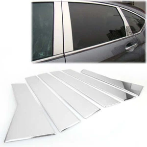 Für HONDA CRV 17–2022 6 Stück Silber Fenster Abdeckung Säulenpfosten Aufkleber - Bild 1 von 7