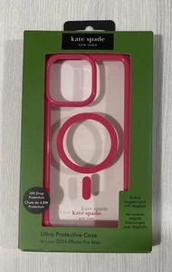 Kate Spade New York iPhone 16 Pro Max Case, Pom Pom Pink - Photo 1 sur 1
